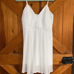 Woman’s white dress